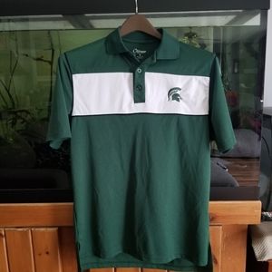 EUC Michigan State University Spartans men's golf collar shirt short sleeve